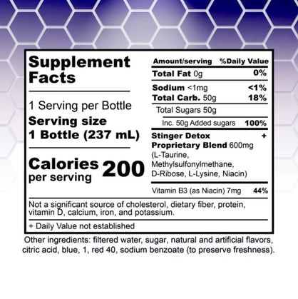 Stinger Buzz 5X Extra Strength Detox Liquid – Grape